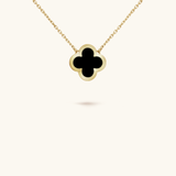 Clover Necklace Black